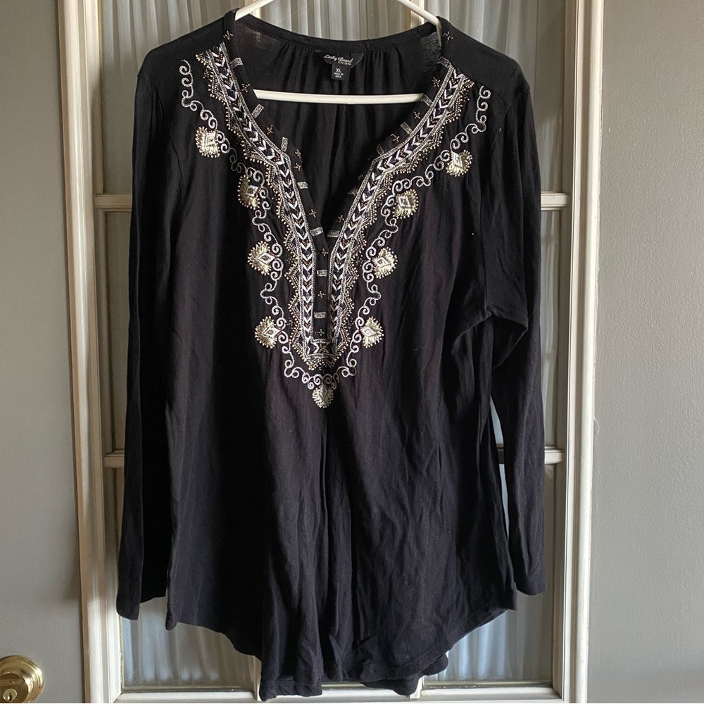 Lucky brand boho style peasant top